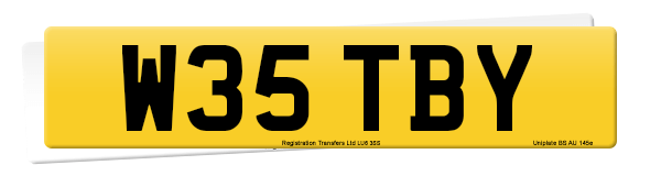 Registration number W35 TBY